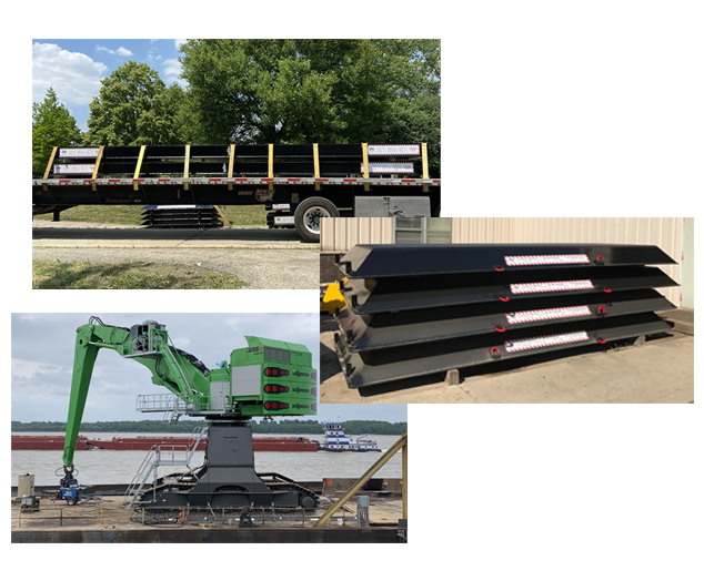crawler and longitudinal crane mats