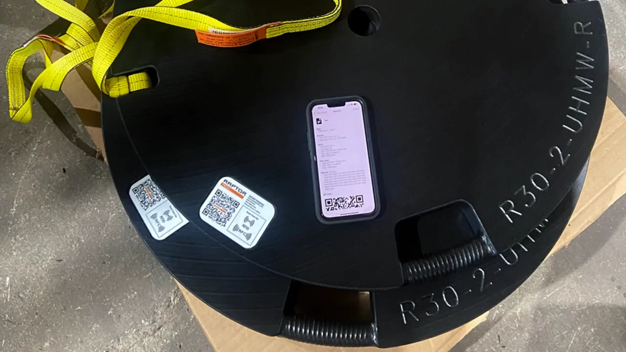 raptor techs outrigger pads have embedded rfid and nfc technology